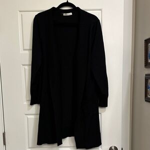 Perfection Elegant Black Knit Cardigan